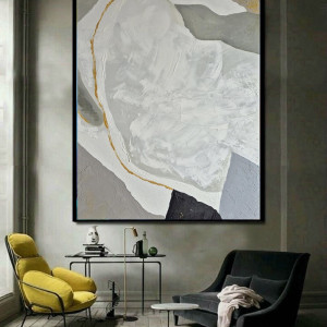 duży obraz olejny złota nić marmuru