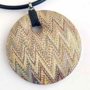 Duży Wisiorek w Stylu Missoni — Rękodzieło z Gliny Polimerowej