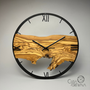 Duży zegar ścienny, nowoczesny - 70 cm