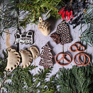 Duży zestaw ozdób w stylu rustykalnym / boho 10 szt.