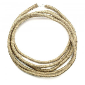 Dwumetrowiec - długi naszyjnik lniany