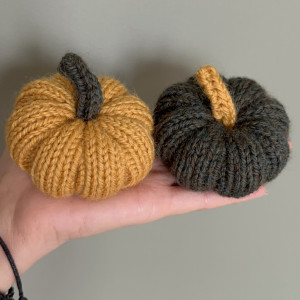 Dynie ozdobne, pomarańczowa i zielona, rozmiar S - komplet 2 szt.