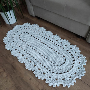 Dywan owalny szydełkowy ze sznurka 50cmx100cm