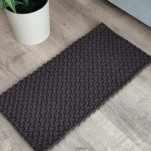 Dywan szydełkowy prostokątny ze sznurka 40cmx70cm