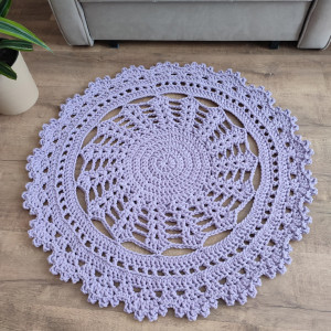 Dywan szydełkowy ze sznurka  bawełnianego 90cm