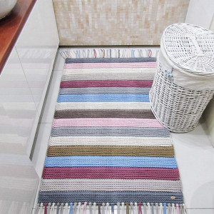 Dywan ze sznurka 80x170cm Multicolor