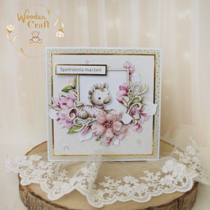 Dziecięca kartka urodzinowa z zebrą "Magnolia 2"GOTOWA