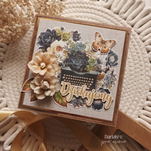 Dziękujemy, podziękowanie kartka w pudełku dla nauczyciela, promotora