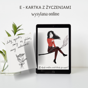 E - KARTKA rysowana ręcznie z życzeniami