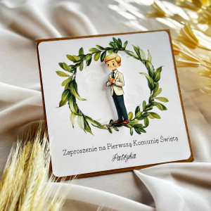 Eko zaproszenie na Komunię dla chłopca hit 2026