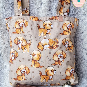 Ekologiczna, bawełniana torba na zakupy: psy