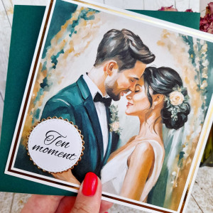 Elegancka kartka ślubna premium | Ten moment