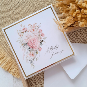 Elegancka pastelowa kartka na ślub | Młodej Parze