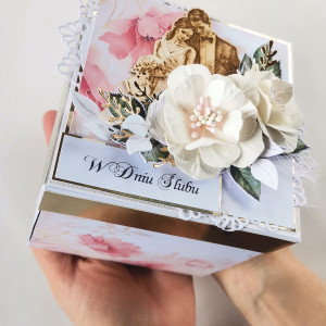 Elegancki Exploding box na ślub personalizowany
