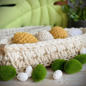 Elegancki sztućcownik premium - szydełkowy koszyczek na sztućce i inne