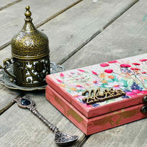 Eleganckie pudełko na czekoladę, „Moc życzeń”,  opakowanie prezentowe