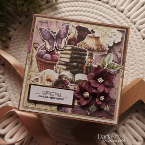 Emerytura, kartka z okazji przejścia na emeryturę, ciemny fiolet, e23