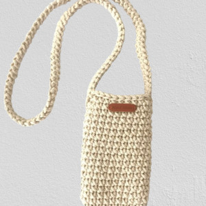 Etui na telefon,mini torebka na ramię,listonoszka naturalny.