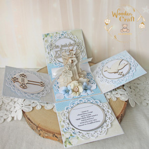 Exploding box komunijny, kartka na komunię "Celebrations" GOTOWY