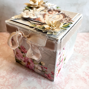 Exploding Box na Chrzest Święty - Dziewczynka z motylami