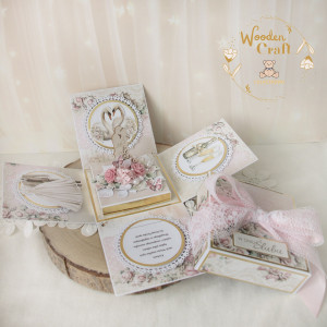 Exploding box ślubny, kartka na ślub, pamiątka "Today1" GOTOWY