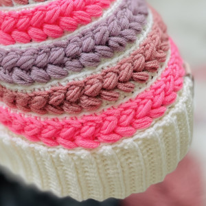 Fantazyjna czapka „Merino Colors - Miękkie Kłosy”