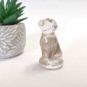 Figurka pies z sierścią zwierząt