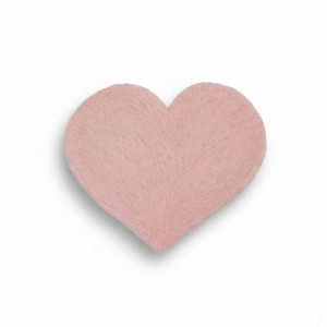 Filcowana podkładka pod kubek SERCE różowe z naturalnej wełny