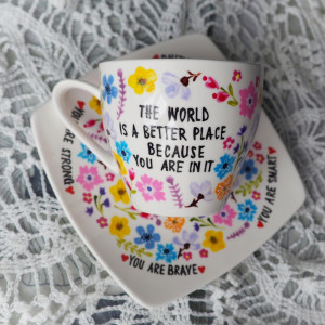 Filiżanka dla kochanej osoby KWIATY