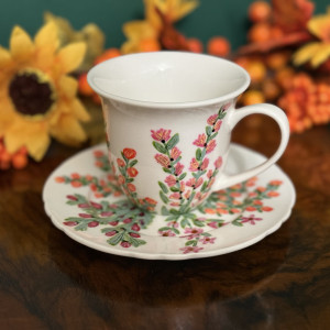 Filiżanka porcelanowa ręcznie malowana "Bukiet dla Ciebie"