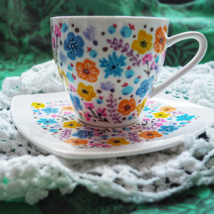 Filiżanka ze spodkiem dla kochanej osoby ŁĄKA