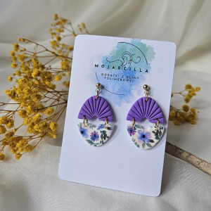 Fioletowo białe w kwiaty