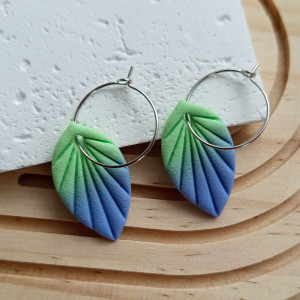 "Flora I"- kolczyki z gliny polimerowej.