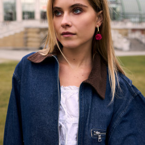 Fuksja fuksjowe kolczyki kwiaty wesele komunia chrzciny przyjęcie