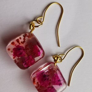 Gipsówka kwiaty kolczyki