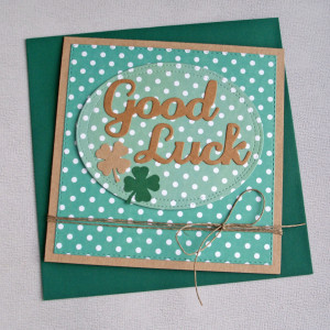 good luck - powodzenia - kartka handmade III