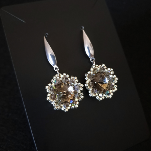 Grafitowe Wiszące Kolczyki "Black Diamond"