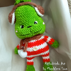 Grinch na szydełku, Maskotka, Świąteczny Grinch, Na prezent