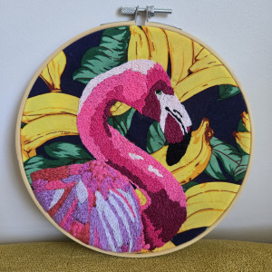 Haft na tamborku flaming