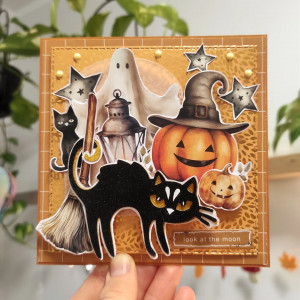 Halloweenowa jesienna kartka #2