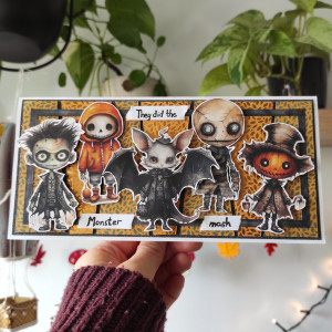 Halloweenowa jesienna kartka #3