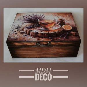 Herbaciarka, pudełko na herbatę, lawenda