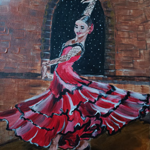 Hiszpanka Flamenco 40x50 cm