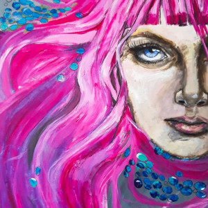 "I see you" obraz na płótnie 100x70cm - portret