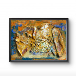 Ikar - Struktury (50x70) - obraz na płótnie, premium, do salonu