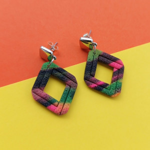 "Ina III" - kolczyki z gliny polimerowej.