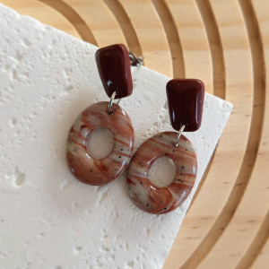 "Inet I" - kolczyki z gliny polimerowej.