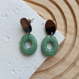 "Inet II" - kolczyki z gliny polimerowej.