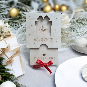 INFORMACJA O CIĄŻY ZOSTANIECIE DZIADKAMI KARTKA PUDEŁKO#2