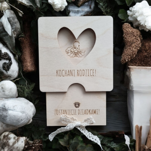 INFORMACJA O CIĄŻY ZOSTANIECIE DZIADKAMI  PUDEŁKO